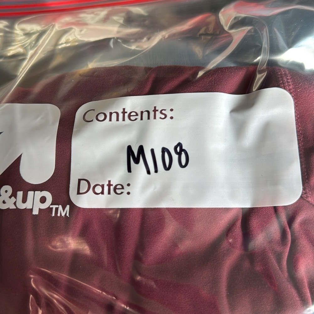 Burgundy Stretchy Knit Leggings with Elastic Waistband Plus Size 4X - Picture 4 of 4